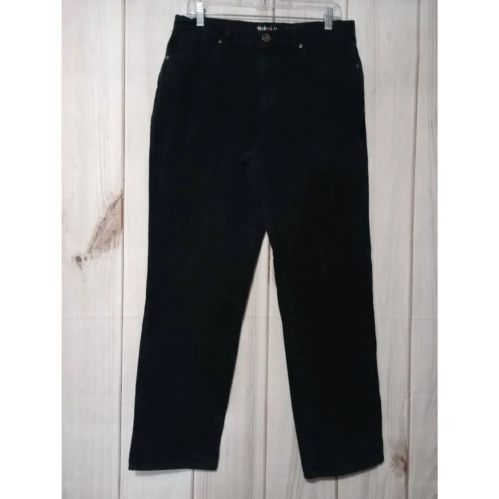 Style and‎ Co Jeans Ladies 8 Black Natural Fit